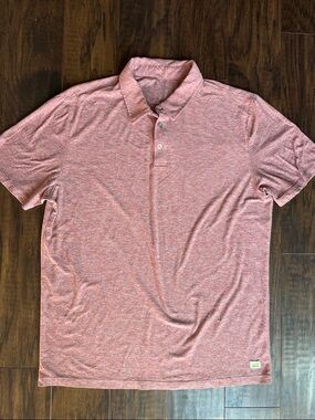 Men's Heathered Pink Polo Shirt